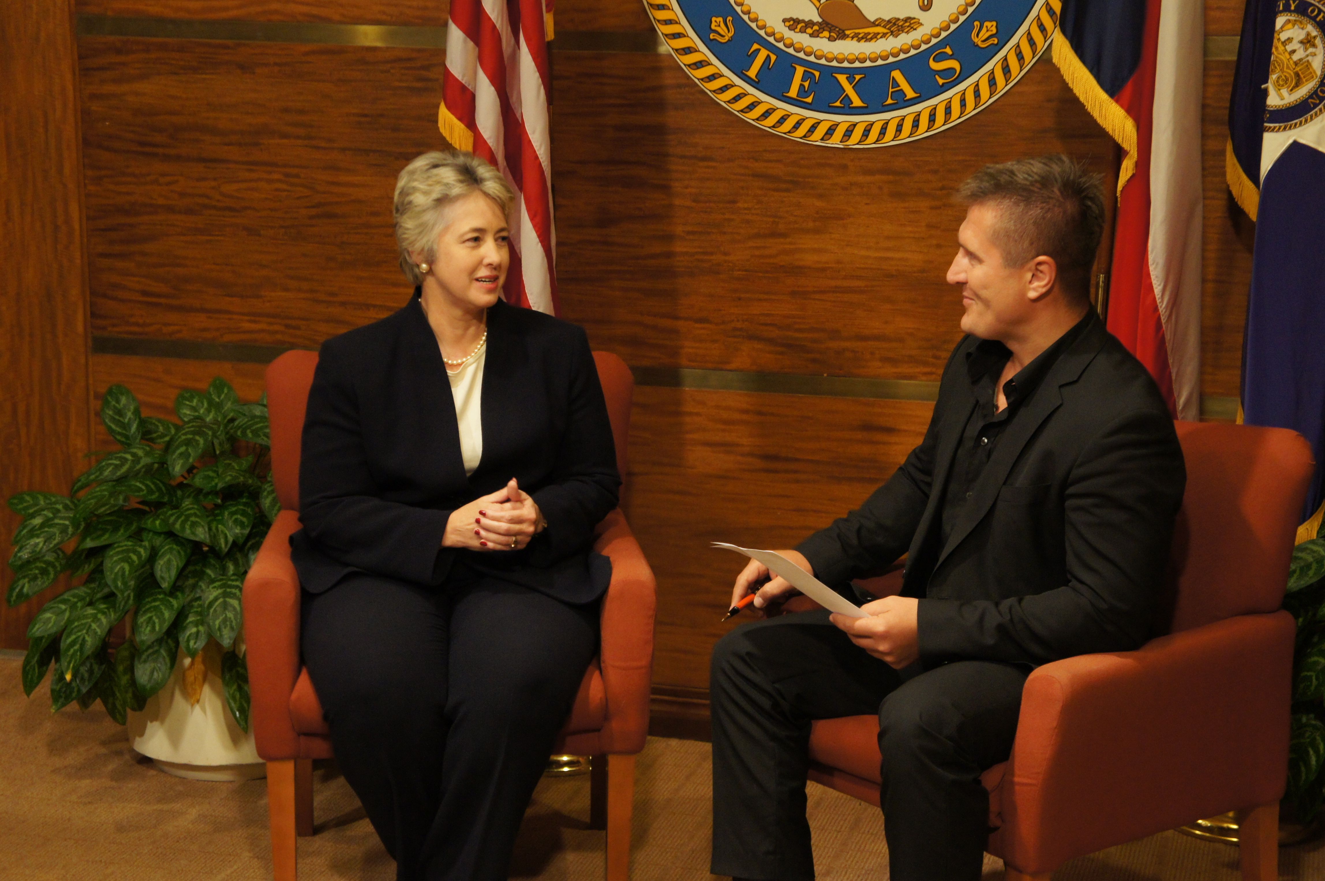 Samir Becic and Mayor Annise Parker