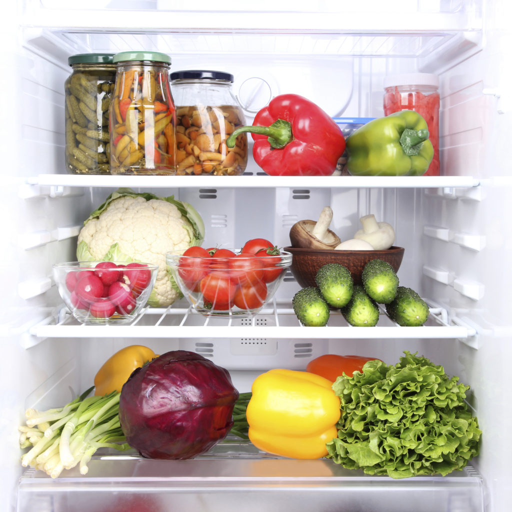 Refrigerator full of food