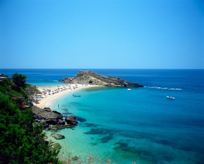 Beach of Lassi on Kefalonia, Greece