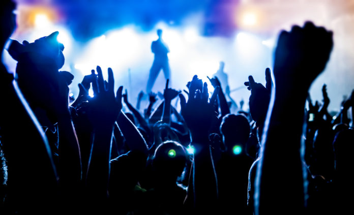 Concert Crowd male singers