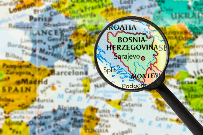Map of Bosnia and Herzegovina